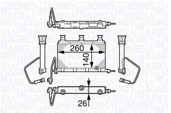 MAGNETI MARELLI 350218352000 Теплообмінник, опалення салону