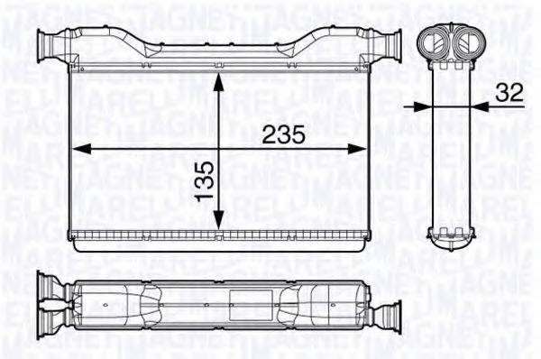 MAGNETI MARELLI 350218354000 Теплообмінник, опалення салону