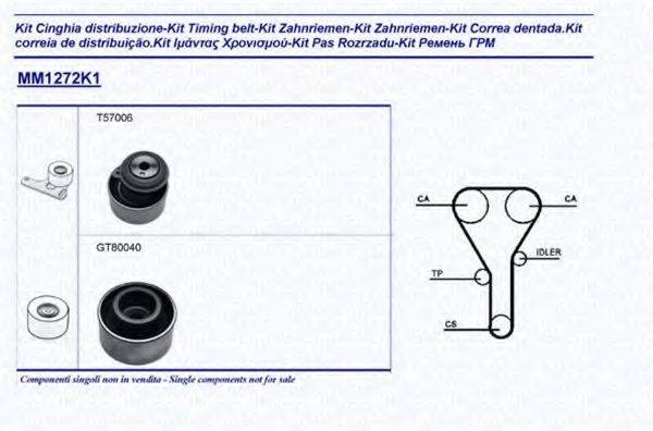 MAGNETI MARELLI 341312721101 Комплект ременя ГРМ